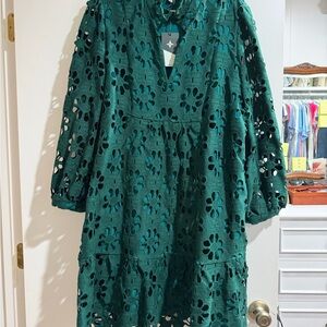 Tuckernuck Green Lace Palmerston Dress